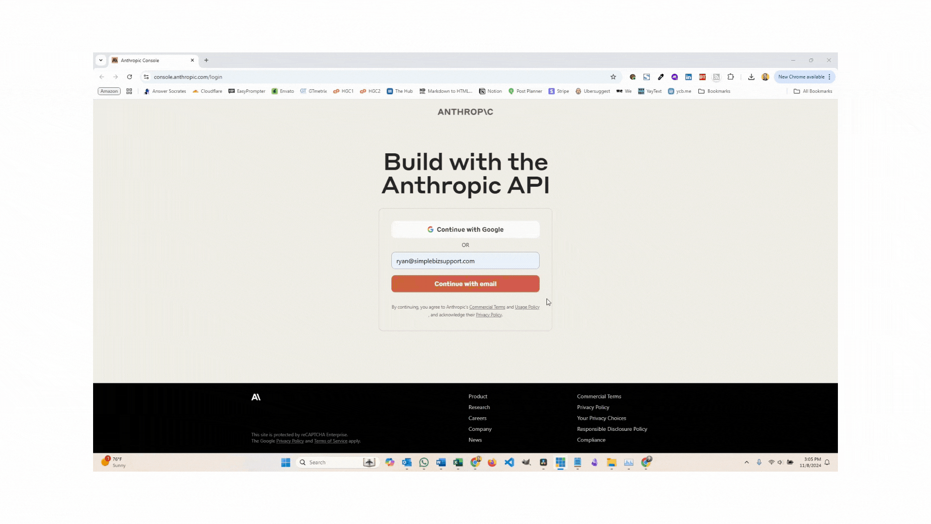 Anthropic API KEY access